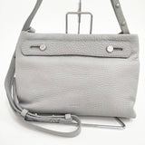 SKAGEN 牛革 レザー ショルダーバッグ ブルーグレー レディース スカーゲン【中古】5-1103G∞