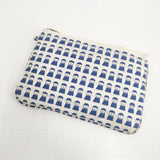 picone-accessori ピッコーネアッチェッソーリ 司祭柄 エコバッグ トートバッグ ベージュ ブルー レディース【中古】5-1103G∞