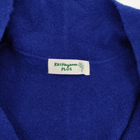 KEI Hayama PLUS 縮絨 ウール コート ブルー レディース ケイハヤマプラス【中古】5-1007T△