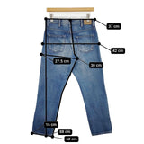 caqu 26006 日本製 ジーンズ デニムパンツ ライトブルー レディース サキュウ【中古】5-1105G∞