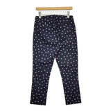 45R/45rpm ドット柄 ストレッチ パンツ ネイビー ホワイト レディース フォーティーファイブアールピーエム【中古】5-1105G∞