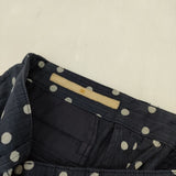 45R/45rpm ドット柄 ストレッチ パンツ ネイビー ホワイト レディース フォーティーファイブアールピーエム【中古】5-1105G∞