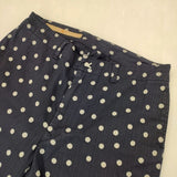 45R/45rpm ドット柄 ストレッチ パンツ ネイビー ホワイト レディース フォーティーファイブアールピーエム【中古】5-1105G∞