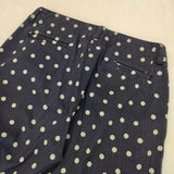 45R/45rpm ドット柄 ストレッチ パンツ ネイビー ホワイト レディース フォーティーファイブアールピーエム【中古】5-1105G∞