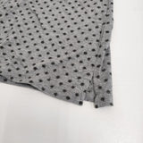 homspun 071-6651 七分袖 ヘンリーネック ポケット付き チュニック 花柄 Ｔシャツ カットソー グレー レディース ホームスパン【中古】5-0819M♪