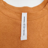 NOUVELLES DU PARADIS 五分袖 ハーフスリーブ 天竺 Ｔシャツ カットソー オレンジ レディース ヌーベルドゥパラディ【中古】5-0809S♪