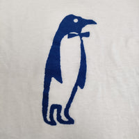 R&D.M.Co- ペンギン柄 サイズM チュニック ロング 半袖Ｔシャツ カットソー ホワイト レディース オールドマンズテーラー【中古】5-0809S♪