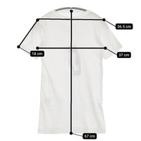 R&D.M.Co- ペンギン柄 サイズM チュニック ロング 半袖Ｔシャツ カットソー ホワイト レディース オールドマンズテーラー【中古】5-0809S♪