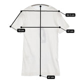 R&D.M.Co- ペンギン柄 サイズM チュニック ロング 半袖Ｔシャツ カットソー ホワイト レディース オールドマンズテーラー【中古】5-0809S♪