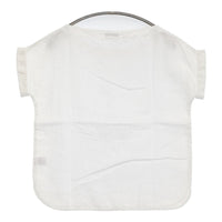 fog linen work リネン フレンチスリーブ ブラウス シャツ ホワイト レディース フォグリネンワーク【中古】5-0809S♪