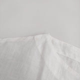 fog linen work リネン フレンチスリーブ ブラウス シャツ ホワイト レディース フォグリネンワーク【中古】5-0809S♪
