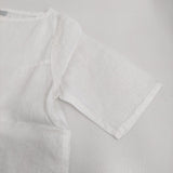 fog linen work リネン 五分袖 ハーフスリーブ ブラウス シャツ ホワイト レディース フォグリネンワーク【中古】5-0809S♪