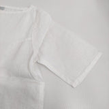 fog linen work リネン 五分袖 ハーフスリーブ ブラウス シャツ ホワイト レディース フォグリネンワーク【中古】5-0809S♪