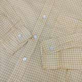 homspun 052-5208 ギンガムチェック コットン 長袖シャツ イエロー ホワイト レディース ホームスパン【中古】5-1105M∞