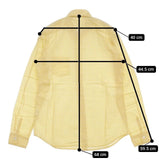 homspun 052-5208 ギンガムチェック コットン 長袖シャツ イエロー ホワイト レディース ホームスパン【中古】5-1105M∞