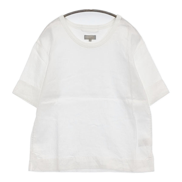 MARGARET HOWELL 578-6152004 サイズ2 リネン 半袖Ｔシャツ カットソー ホワイト レディース マーガレットハウエル【中古】5-0809S♪