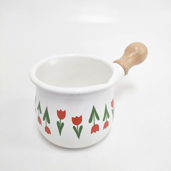 アデリアレトロ 未使用品 ホーロープチミルクパン コレック チューリップ 鍋 その他雑貨 ホワイト レディース【中古】5-1108G◎