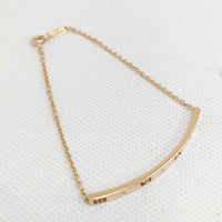 TIFFANY&Co. アトラスバー ブレスレット ダイヤモンド Au750 18K PG ピンクゴールド 金 ブレスレット ゴールド レディース ティファニー【中古】5-0828G◎