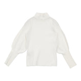Spick and Span Noble バルーンスリーブニット 定価14300円 ハイネック 23SS ホワイト レディース スピック＆スパン ノーブル【中古】5-0815M♪