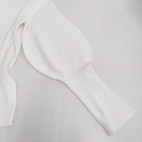 Spick and Span Noble バルーンスリーブニット 定価14300円 ハイネック 23SS ホワイト レディース スピック＆スパン ノーブル【中古】5-0815M♪