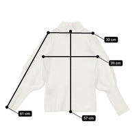 Spick and Span Noble バルーンスリーブニット 定価14300円 ハイネック 23SS ホワイト レディース スピック＆スパン ノーブル【中古】5-0815M♪
