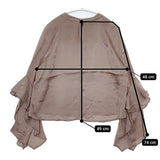 NOBLE 22051240910040 袖フリルブラウス 定価16500円 シワ加工 ブラウス シャツ ピンクベージュ レディース ノーブル【中古】5-1007T△