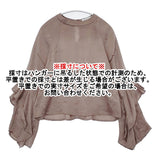 NOBLE 22051240910040 袖フリルブラウス 定価16500円 シワ加工 ブラウス シャツ ピンクベージュ レディース ノーブル【中古】5-1007T△