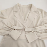 Spick and Span Noble ジャケットワンピース 定価19800円 ワンピース 23AW ベージュ レディース スピック＆スパン ノーブル【中古】5-1026M♪