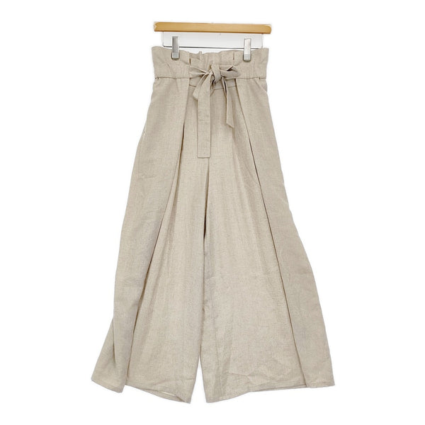 Spick and Span Noble ペーパーバッグタックワイドパンツ 38 定価23100円 24SS ベージュ レディース スピック＆スパン ノーブル【中古】5-0815M♪