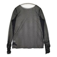 SLOBE IENA フラワーチュールシャーリングプルオーバー 定価6050円 カットソー 24AW ブラック レディース スローブイエナ【中古】5-0815M♪