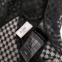 SLOBE IENA フラワーチュールシャーリングプルオーバー 定価6050円 カットソー 24AW ブラック レディース スローブイエナ【中古】5-0815M♪