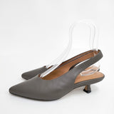 SLOBE IENA 23AW バッグスリングパンプス 24cm 定価14850円 パンプス ブラウン レディース スローブイエナ【中古】5-1127G◎