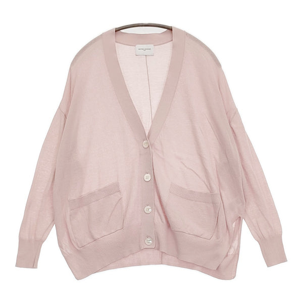 UNITED ARROWS サイドスリット カーディガン 定価16500円 カーディガン ピンク レディース ユナイテッドアローズ【中古】5-0819M♪