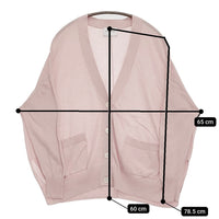 UNITED ARROWS サイドスリット カーディガン 定価16500円 カーディガン ピンク レディース ユナイテッドアローズ【中古】5-0819M♪