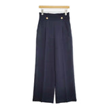 allureville サイド釦ワイドパンツ 定価26400円 パンツ ネイビー レディース アルアバイル【中古】5-1126G∞
