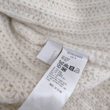 GALLARDAGALANTE 新品 ベビーアルパカニット Vネック オーバーサイズ 定価36300円 ホワイト レディース ガリャルダガランテ【中古】5-1022T♪