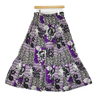 THE NORTH FACE PURPLE LABEL Flower Printed Field Tiered Skirt ロングスカート 25SS ブラック ノースフェイスパープルレーベル【中古】5-0815M♪