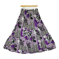 THE NORTH FACE PURPLE LABEL Flower Printed Field Tiered Skirt ロングスカート 25SS ブラック ノースフェイスパープルレーベル【中古】5-0815M♪
