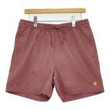 Carhartt 新品 CHASE SWIM TRUNKS M チェイススイムトランクス 定価12100円 ショートパンツ ショーツ ピンク メンズ カーハート【中古】5-0815S♪