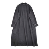 gungendo 里山パレット 24501502 コットン シャツワンピ ギャザー ワンピース ブラック レディース 群言堂【中古】5-1031M♪