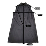 gungendo 里山パレット 24501502 コットン シャツワンピ ギャザー ワンピース ブラック レディース 群言堂【中古】5-1031M♪