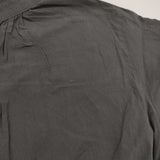 gungendo 里山パレット 24501502 コットン シャツワンピ ギャザー ワンピース ブラック レディース 群言堂【中古】5-1031M♪