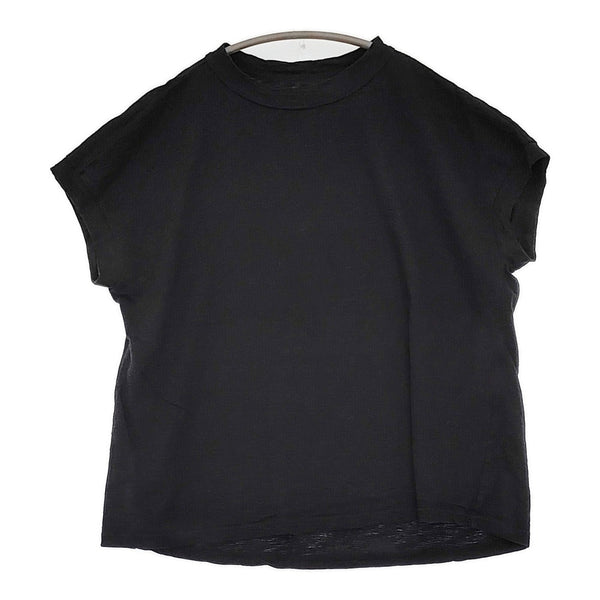 gungendo ヴィンテージコットンプルオーバー 深山嫁菜 定価13200円 半袖Ｔシャツ カットソー 24SS ブラック レディース 群言堂【中古】5-0815S♪