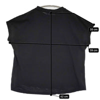 gungendo ヴィンテージコットンプルオーバー 深山嫁菜 定価13200円 半袖Ｔシャツ カットソー 24SS ブラック レディース 群言堂【中古】5-0815S♪
