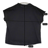 gungendo ヴィンテージコットンプルオーバー 深山嫁菜 定価13200円 半袖Ｔシャツ カットソー 24SS ブラック レディース 群言堂【中古】5-0815S♪