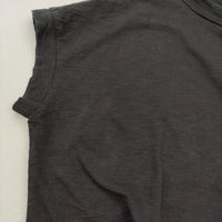 gungendo ヴィンテージコットンプルオーバー 深山嫁菜 定価13200円 半袖Ｔシャツ カットソー 24SS ブラック レディース 群言堂【中古】5-0815S♪