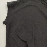 gungendo ヴィンテージコットンプルオーバー 深山嫁菜 定価13200円 半袖Ｔシャツ カットソー 24SS ブラック レディース 群言堂【中古】5-0815S♪