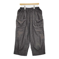ESTROISLOSE ライトオンス綿麻デニムパンツ 定価17300円 EB25203 イージーワイド パンツ ブラック レディース エストゥロワルーズ【中古】5-0815M♪