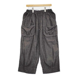 ESTROISLOSE ライトオンス綿麻デニムパンツ 定価17300円 EB25203 イージーワイド パンツ ブラック レディース エストゥロワルーズ【中古】5-0815M♪