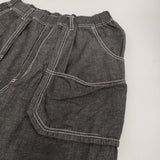 ESTROISLOSE ライトオンス綿麻デニムパンツ 定価17300円 EB25203 イージーワイド パンツ ブラック レディース エストゥロワルーズ【中古】5-0815M♪
